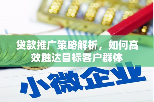 塔城贷款推广策略解析，如何高效触达目标客户群体