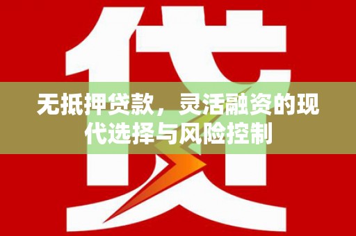 塔城无抵押贷款，灵活融资的现代选择与风险控制