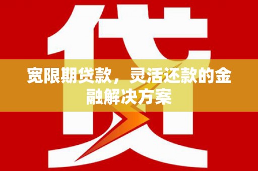 塔城宽限期贷款，灵活还款的金融解决方案