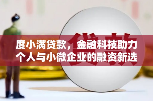塔城度小满贷款，金融科技助力个人与小微企业的融资新选择