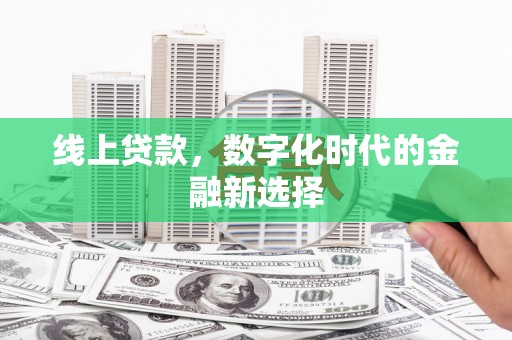 塔城线上贷款，数字化时代的金融新选择