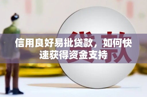 塔城信用良好易批贷款，如何快速获得资金支持