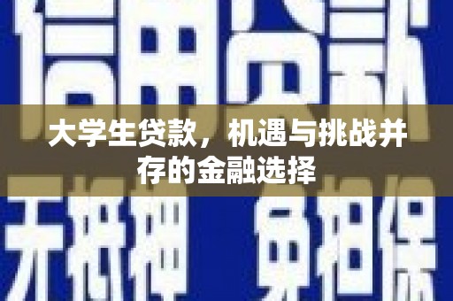 塔城大学生贷款，机遇与挑战并存的金融选择