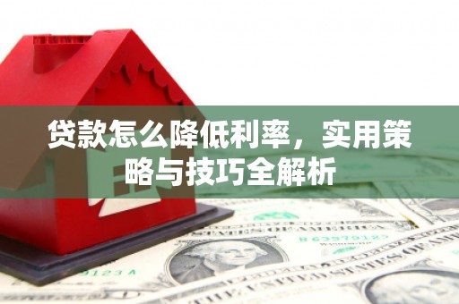 塔城贷款怎么降低利率，实用策略与技巧全解析