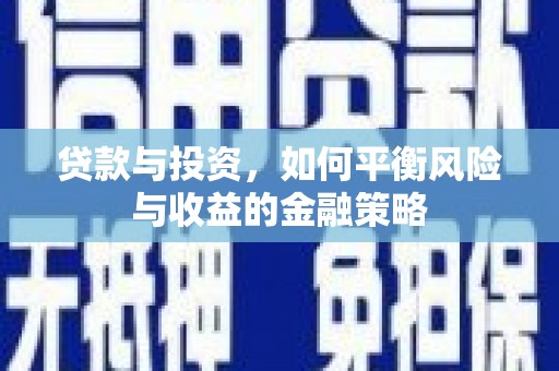 塔城贷款与投资，如何平衡风险与收益的金融策略
