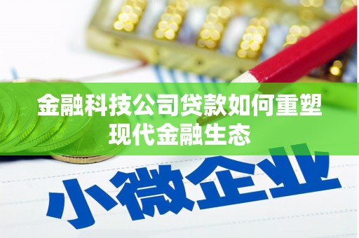 塔城金融科技公司贷款如何重塑现代金融生态